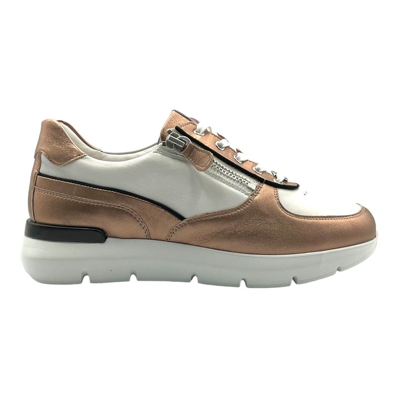 Hassia bordeaux zip H blanc-bronze