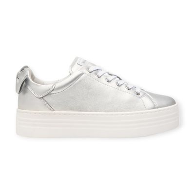 NeroGiardini Sneakers cuir argenté