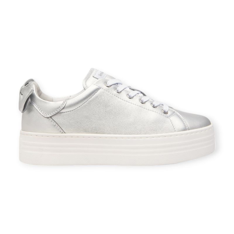 NeroGiardini Sneakers cuir argenté