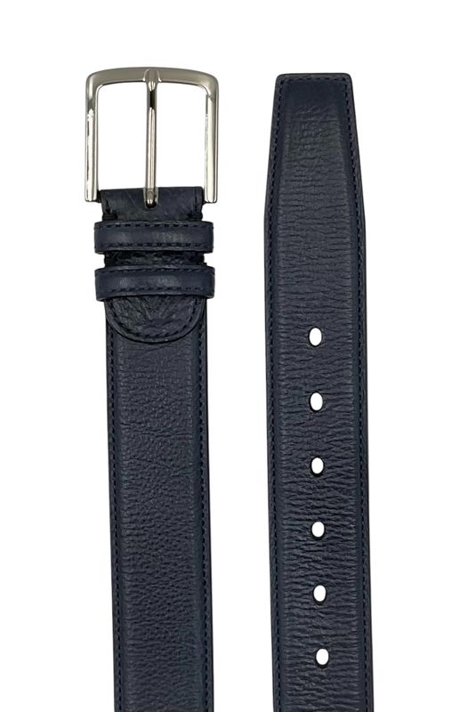 Alen2, cuir grainé bleu.