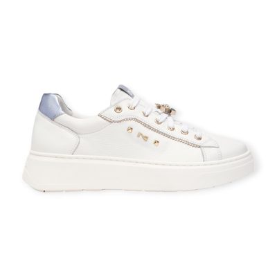 NeroGiardini Sneakers cuir blanc/bijoux