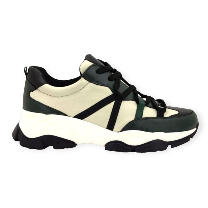 Piesanto 
Basket en cuir vert