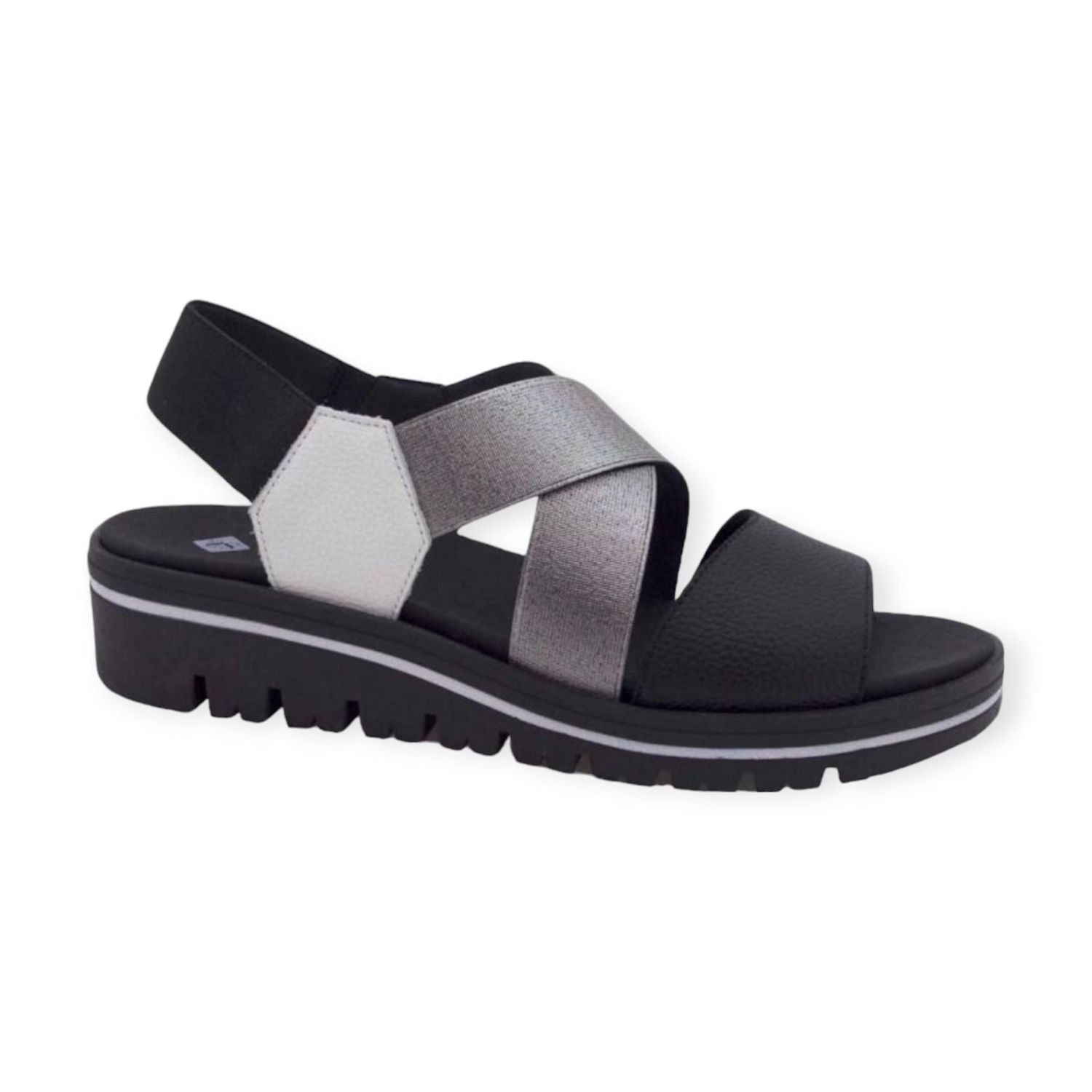 Piesanto   Sandales noires avec élastiques