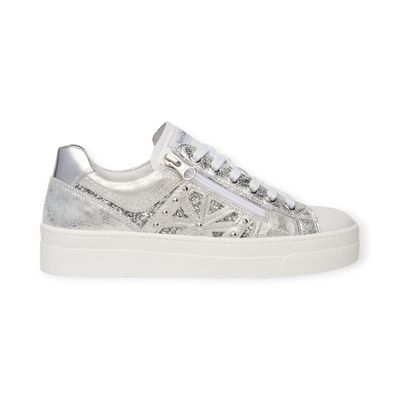 NeroGiardini Sneakers silver zip
