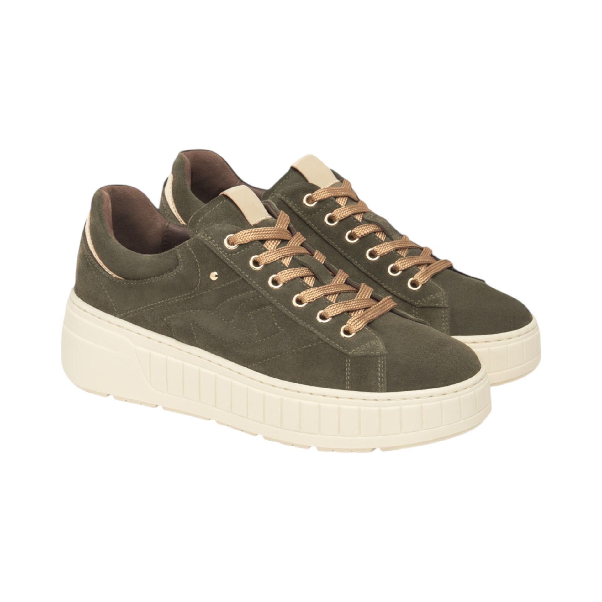 NeroGiardini Sneakers en velours kaki