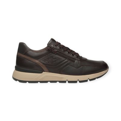 NeroGiardini Sneakers cuir marron avec zip