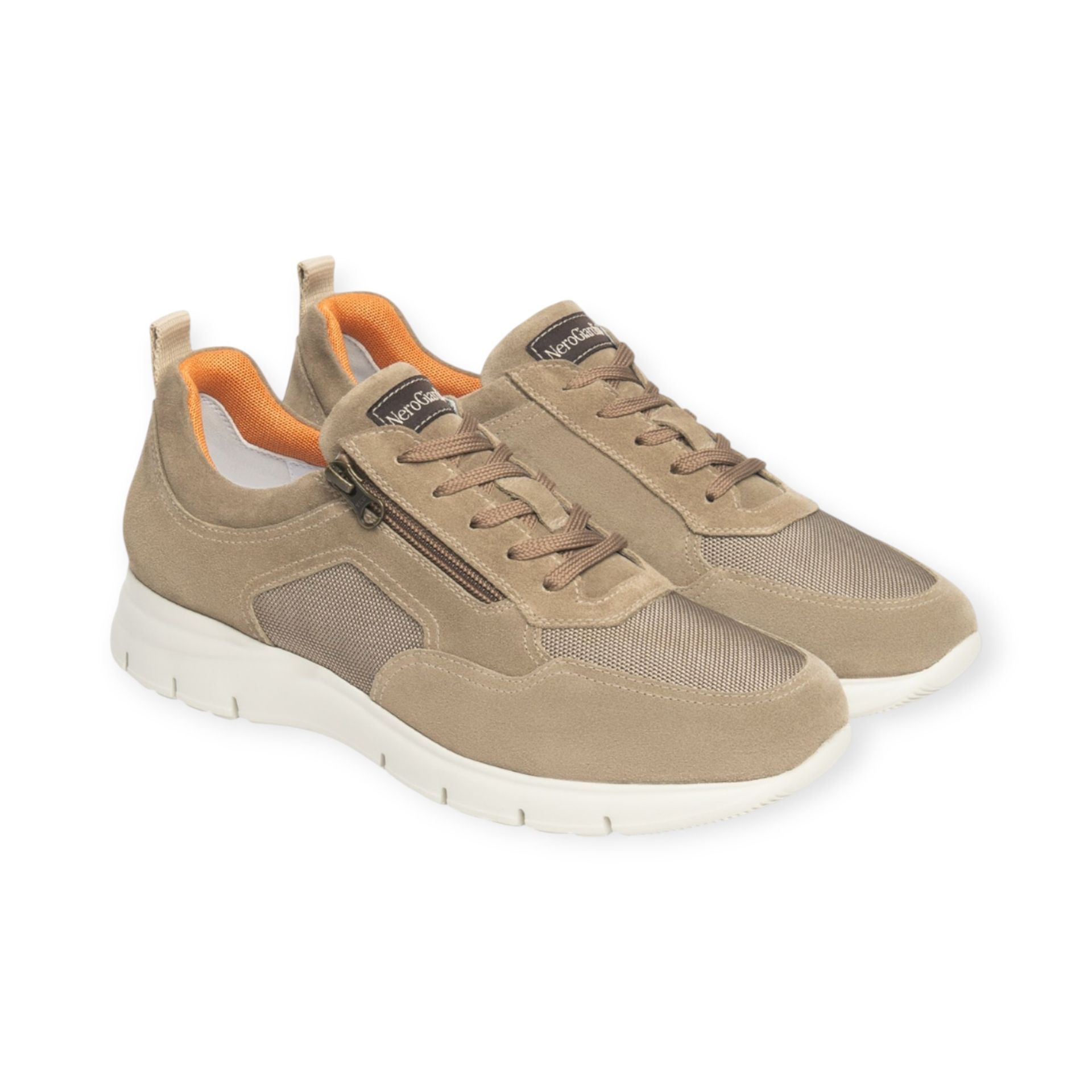 NeroGiardini Sneakers zip, cuir velours