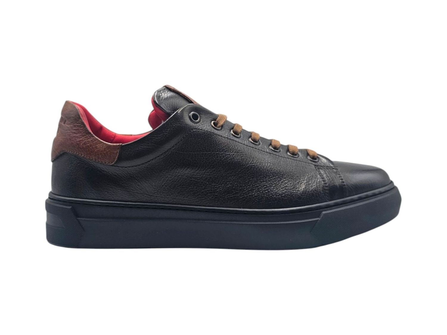 Nazareno Carelli Sneakers cuir brun