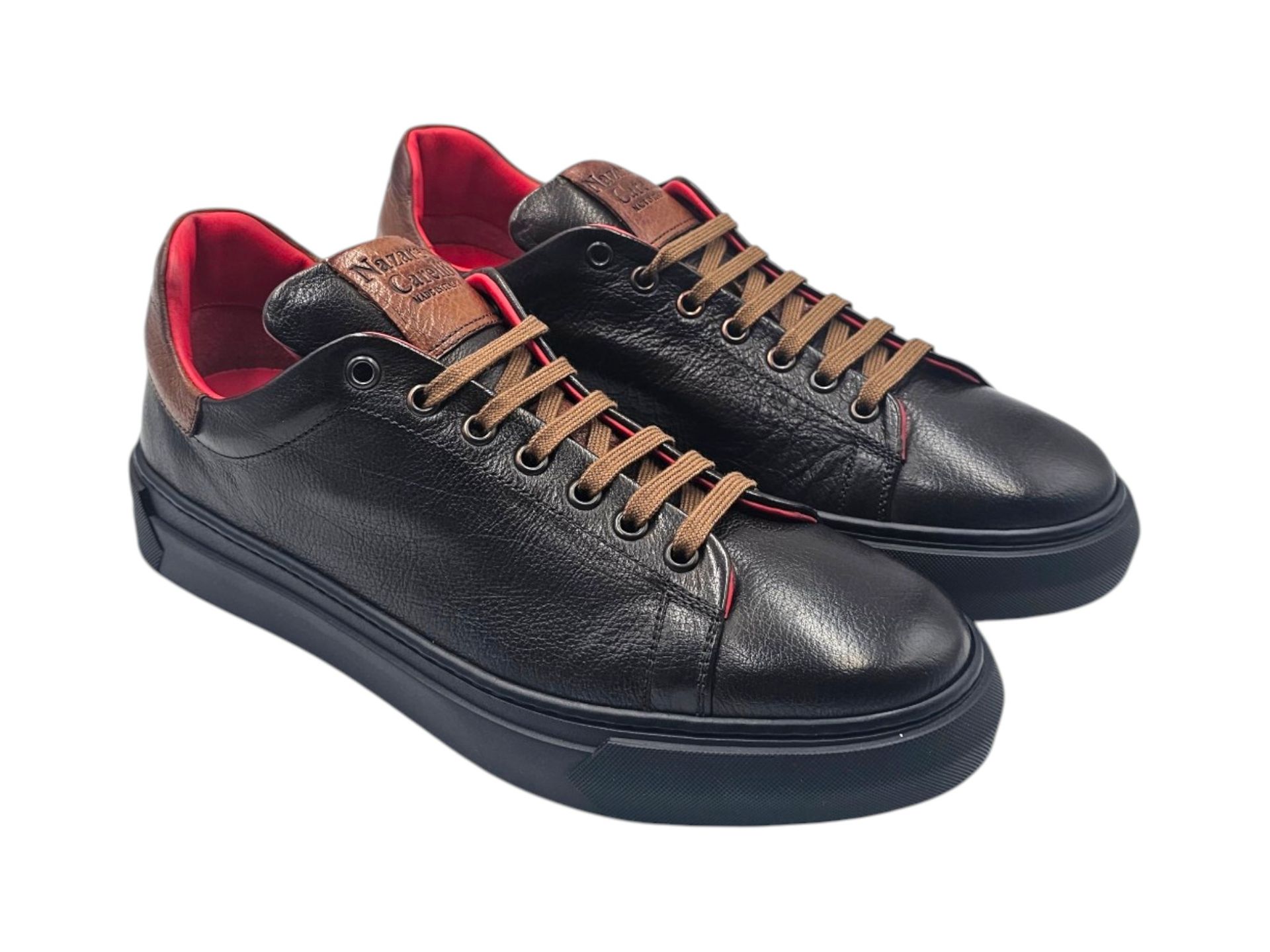 Nazareno Carelli Sneakers cuir brun