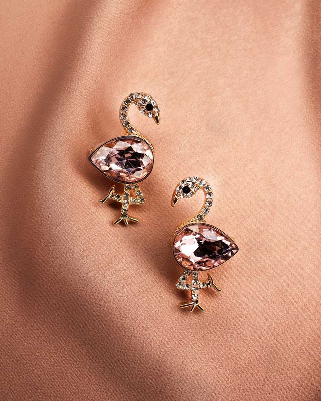 Bijoux Froufrouz pour tongs ou sandales Flamant rose doré