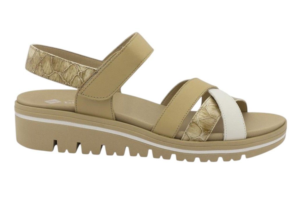 Piesanto   Sandales beige croco