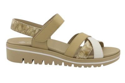 Piesanto   Sandales beige croco