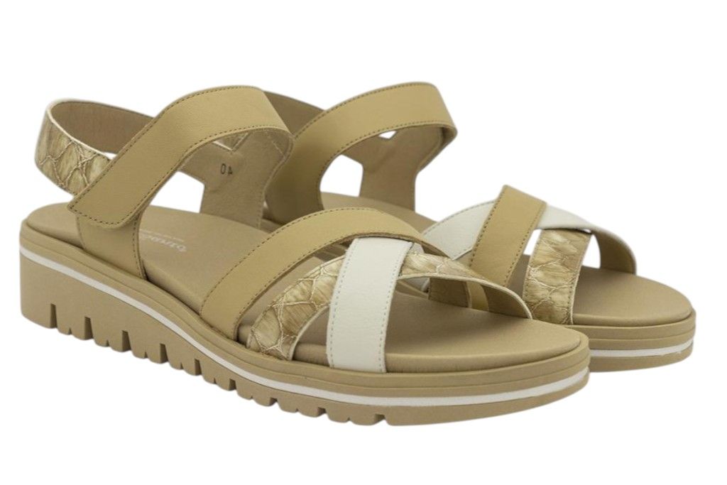 Piesanto   Sandales beige croco