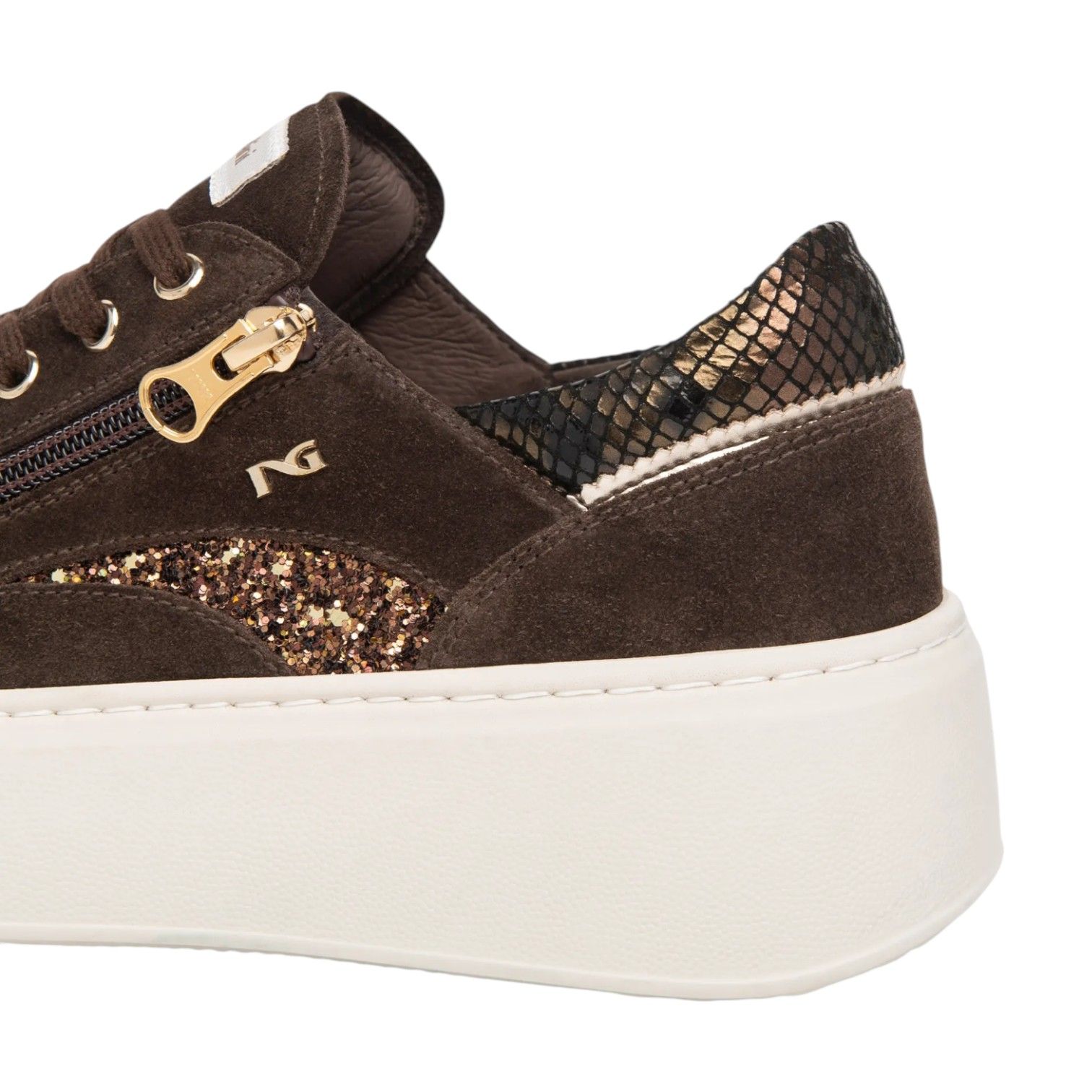 NeroGiardini Sneakers brun avec zip