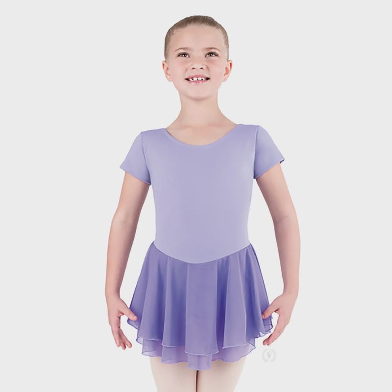 Girls Short Sleeve Dance Dress