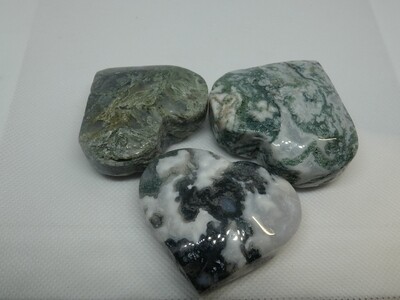 Moss Agate Heart