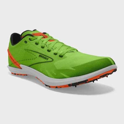 Draft XC Spikeless, Size: 4, color: Green Gecko/Red Orange/White, Dimension: D
