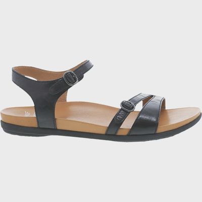 Janelle Black Glazed Kid Leather
