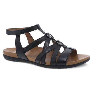 Jolene Black Glazed Kid Leather
