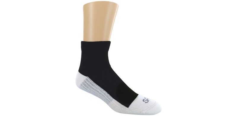 SAS Mens QTR Crew Sock / Pair, Size: L, color: Black
