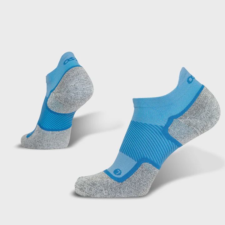OS1st Wellness Performance Socks No Show / Pair, Size: L, color: Steel Blue
