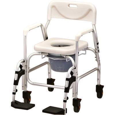 SHOWER COMMODE W/WHEELS &amp;SA FR