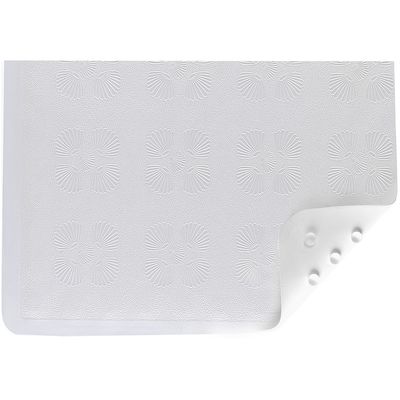 RUBBER BATH MAT WHITE SHELL
