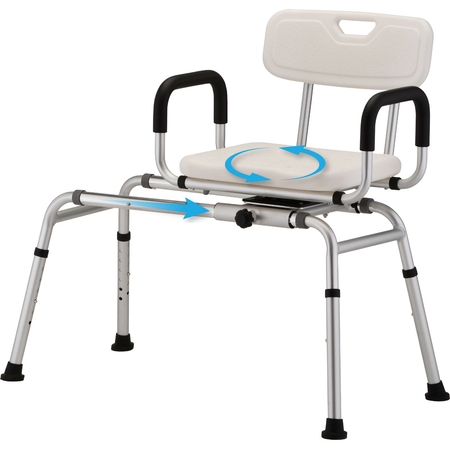 SLIDING SWIVEL TRANSFER BENCH, Case Qty: 2/cs, Units: EACH, WT Cap: 300 lb.