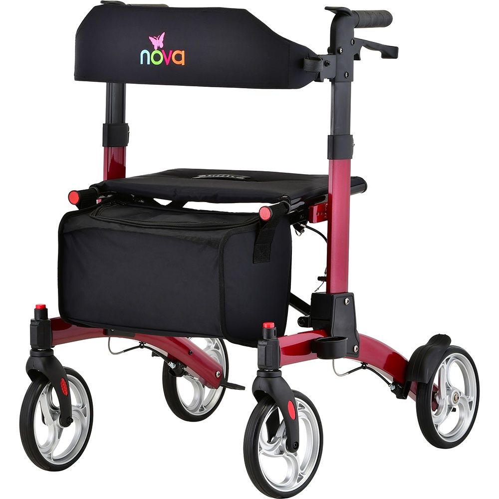 MONARCH ROLLATOR RED, Case Qty: 1/cs, Units: EACH, WT Cap: 300 lb.