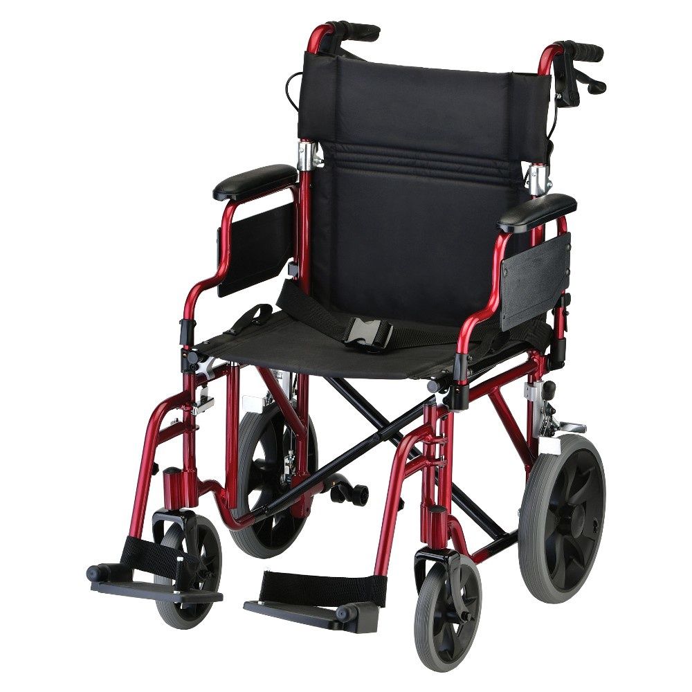 TRNSPT CHR 19&quot; HBKS FDA RED 352R, Case Qty: 1/cs, Units: EACH, WT Cap: 300 lb.