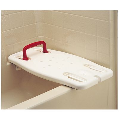 BATH BOARD WITH RED HANDLE ADJ