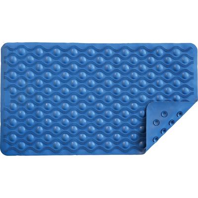 RUBBER BATH MAT BLUE CIRCLES