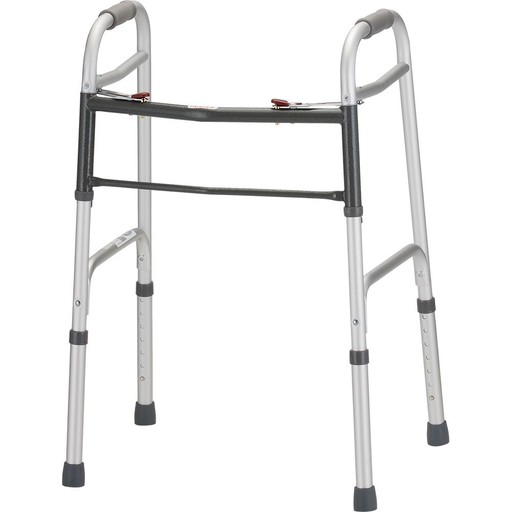 FOLDING WALKER 2 BUTTON STD 4090, Case Qty: 2/cs, Units: EACH, WT Cap: 300 lb.