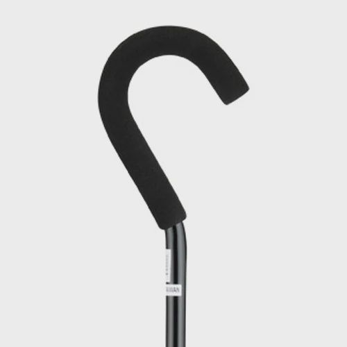 CANE CURVED HANDLE BLACK, Case Qty: 1/cs, Units: EACH, WT Cap: 300 lb.