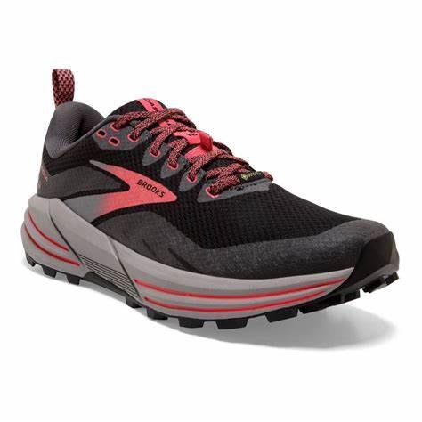 Cascadia 16 GTX F, Size: 6.5, color: Black/Blackened Pearl/Coral, Dimension: B
