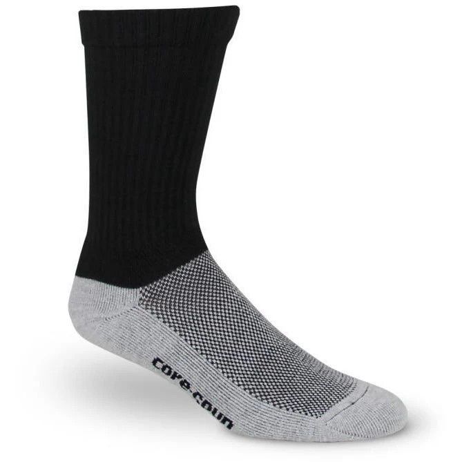 Core-Spun 10-15mmHg Gradient Compression Support Socks / Pair, Size: SM, color: BLACK, Dimension: CREW