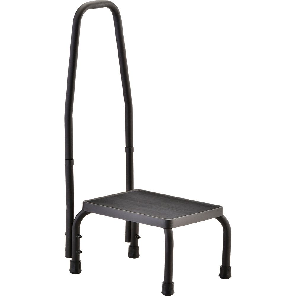 STEP STOOL WITH HAND RAIL, Case Qty: 2/cs, Units: EACH, WT Cap: 300 lb.