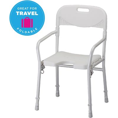 BATH CHAIR W/ ARMS-FOLDABLE
