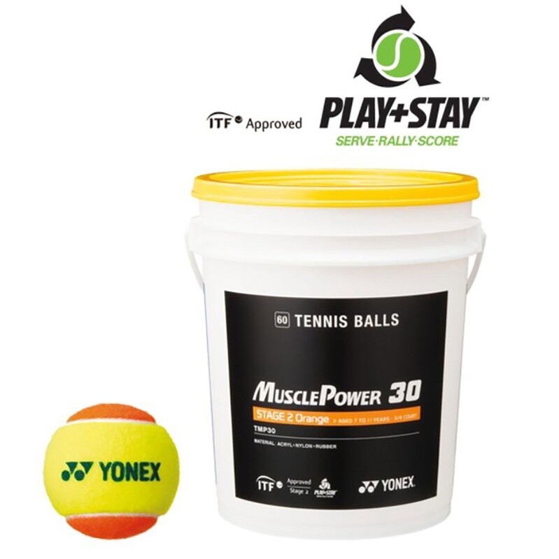YONEX TENNIS BALL PLAY&STAY ORANGE BUCKET (60)