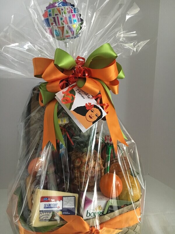 Gourmet Fruit and Cheese Basket