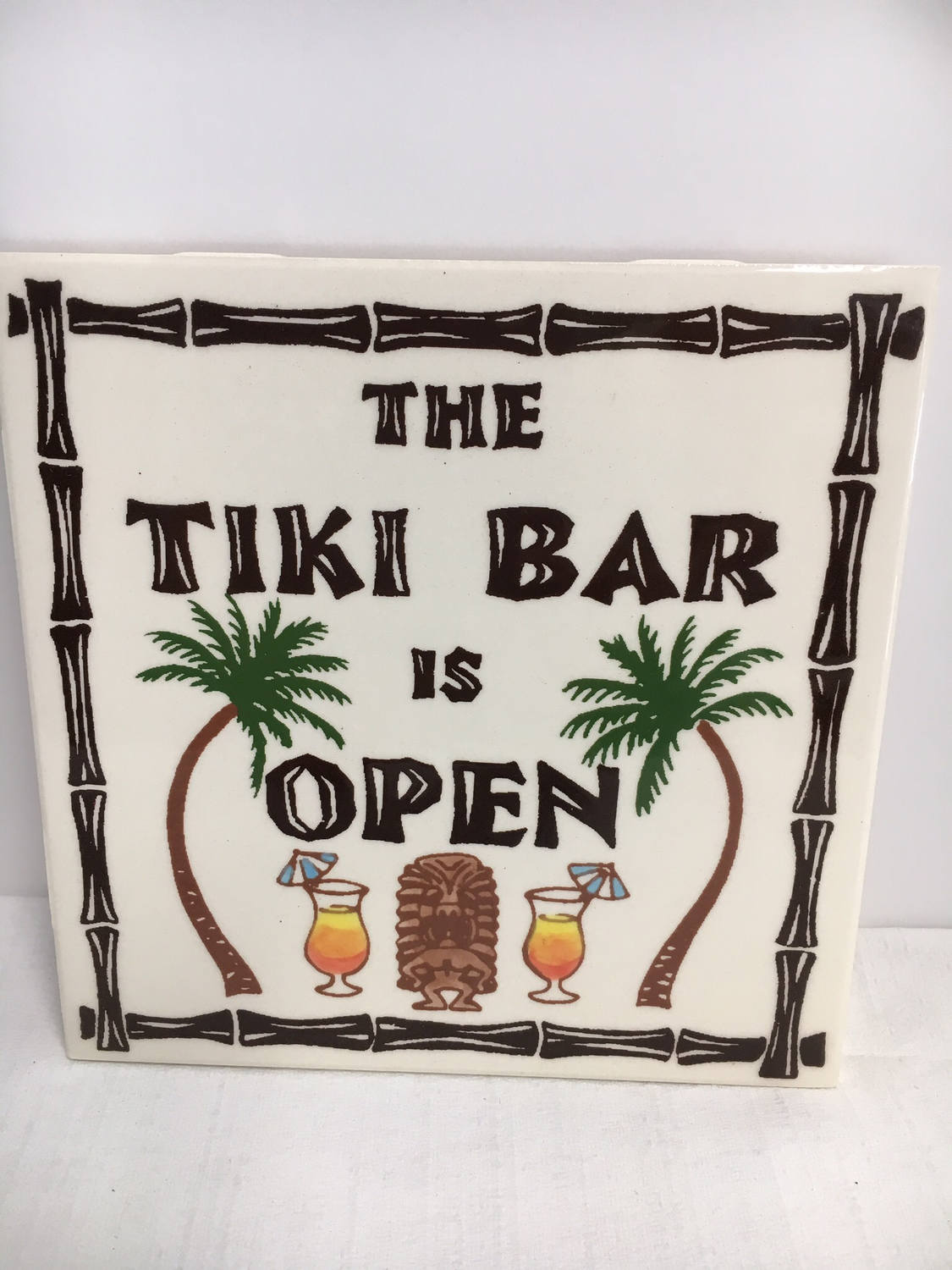 Tiki Bar Is Open Tile