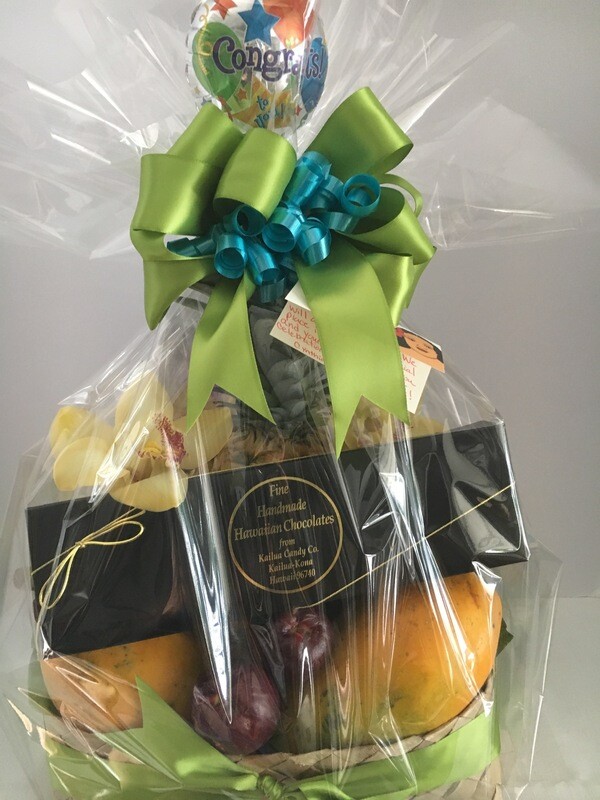 Hawaiian Fruit Basket with Deluxe Chocolate
