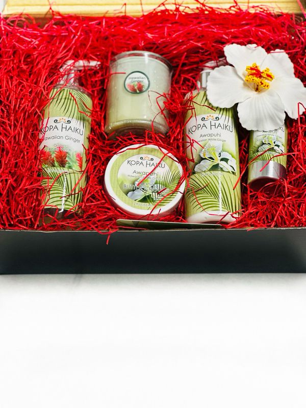 Hawaiian White Ginger Spa Box