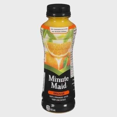 Minute Maid 100% Juice Orange Bottles, 355 mL