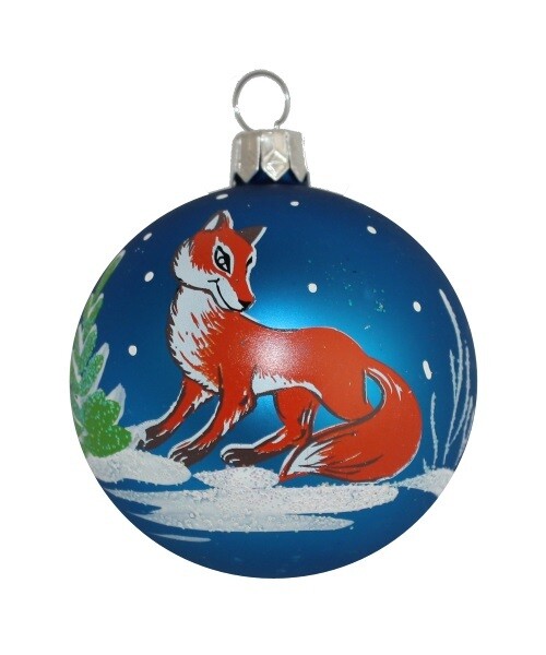 Glass Christmas Ball, Fox