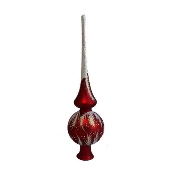 Crystal Red Christmas Tree Topper