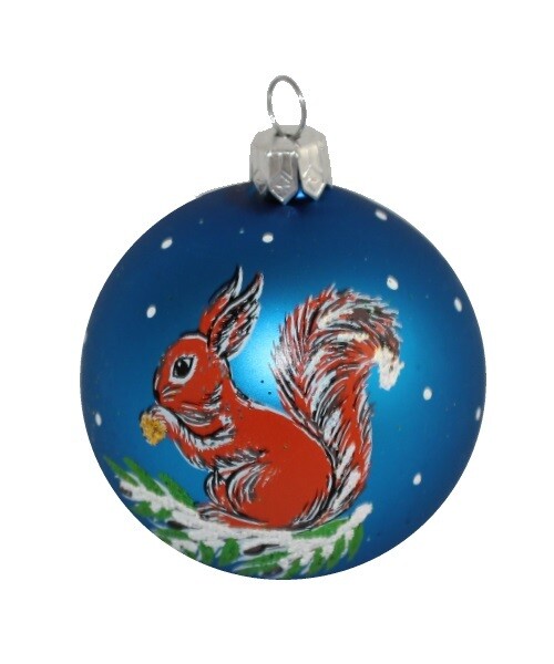 Glass Christmas Ball, Squirrel