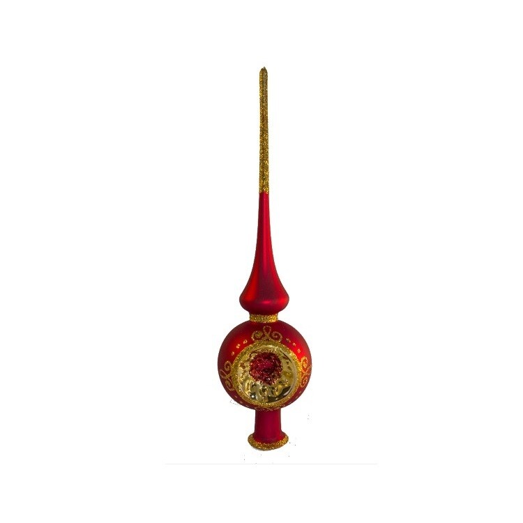 Reflector Red Vintage Christmas Tree Topper