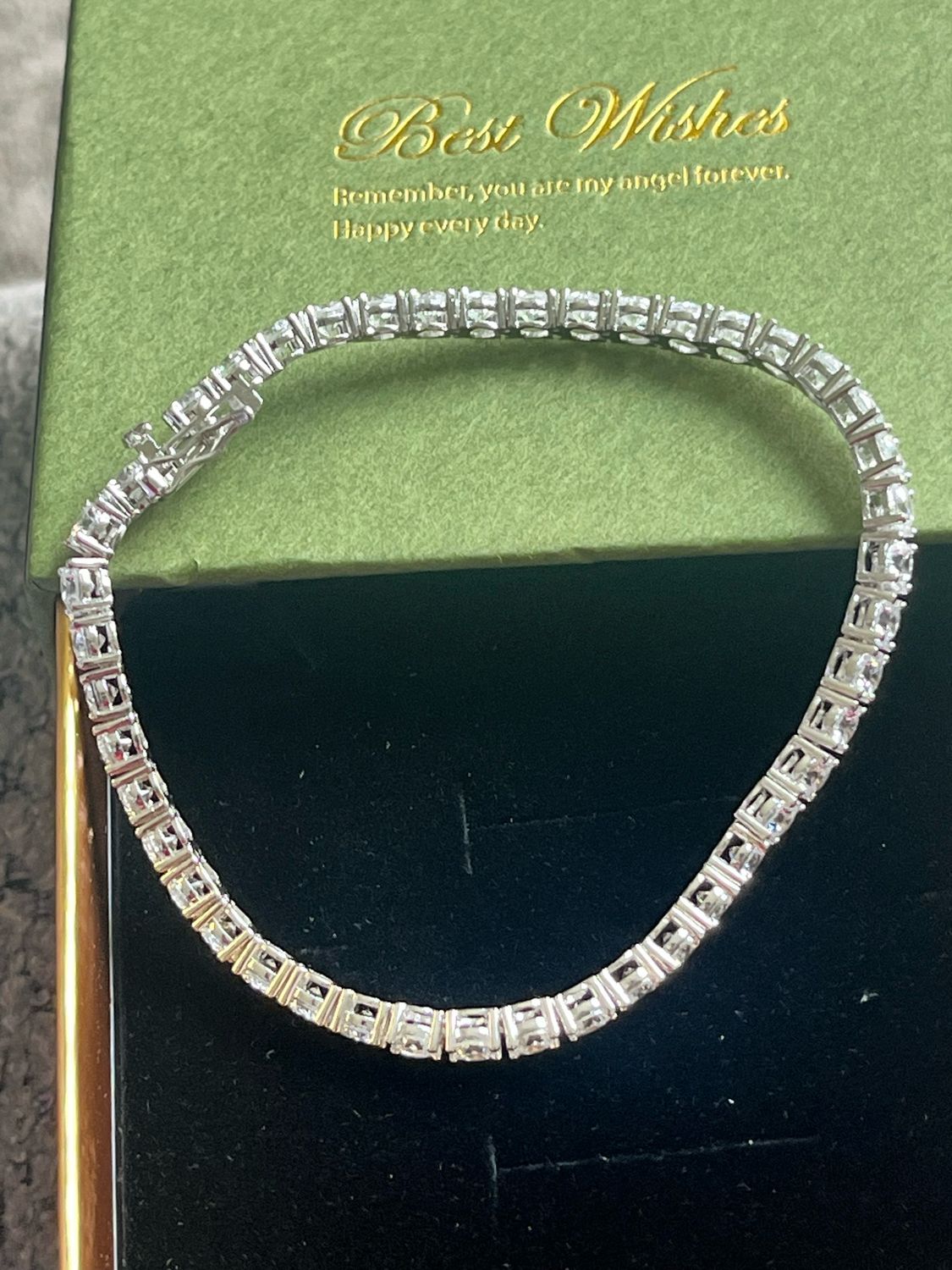 Moissanite Sterling Silver Tennis Bracelet
