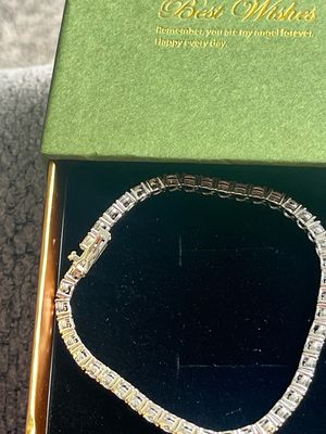 Moissanite Sterling Silver Tennis Bracelet